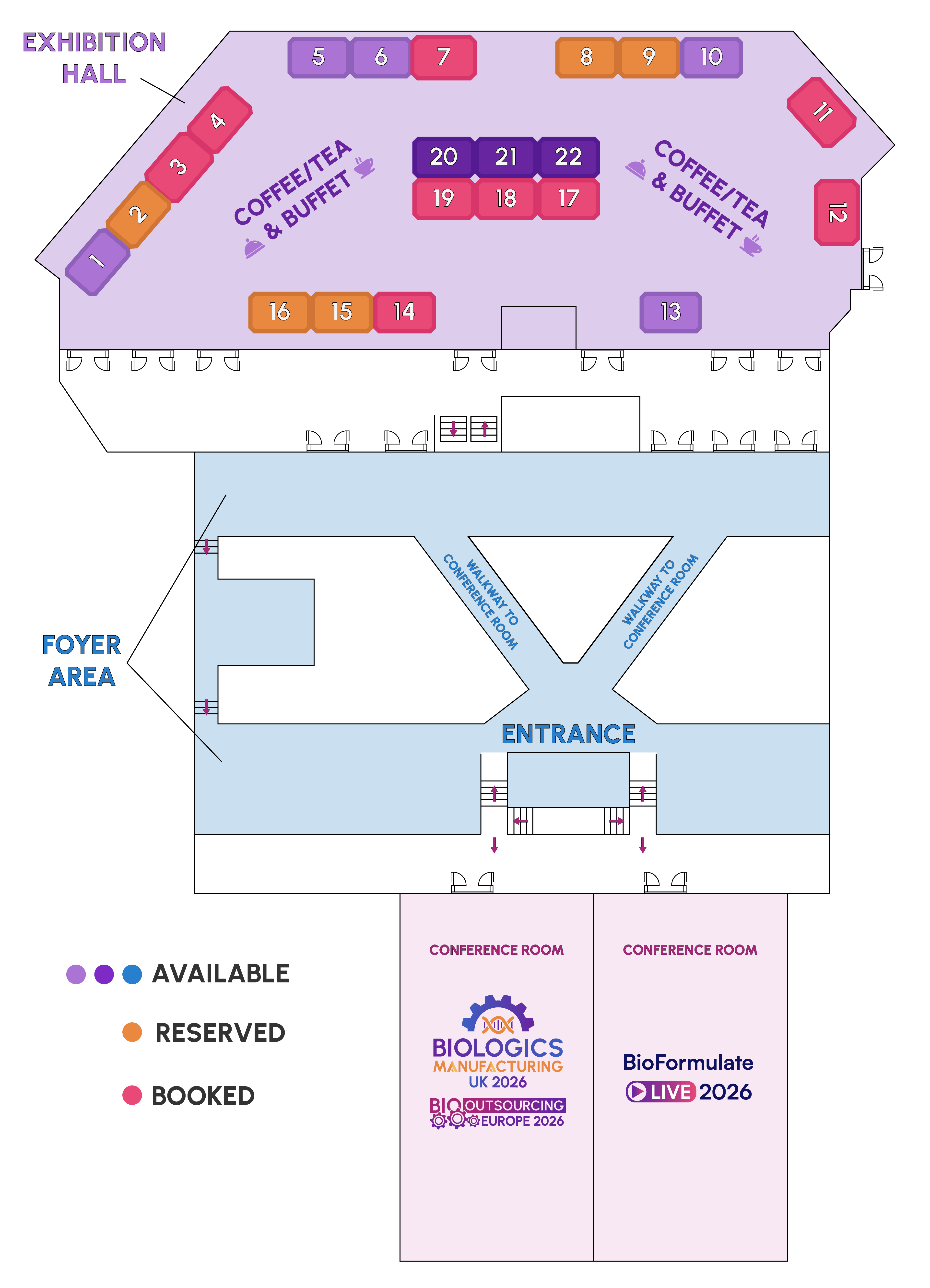 Bird's-eye view of the venue floorplan