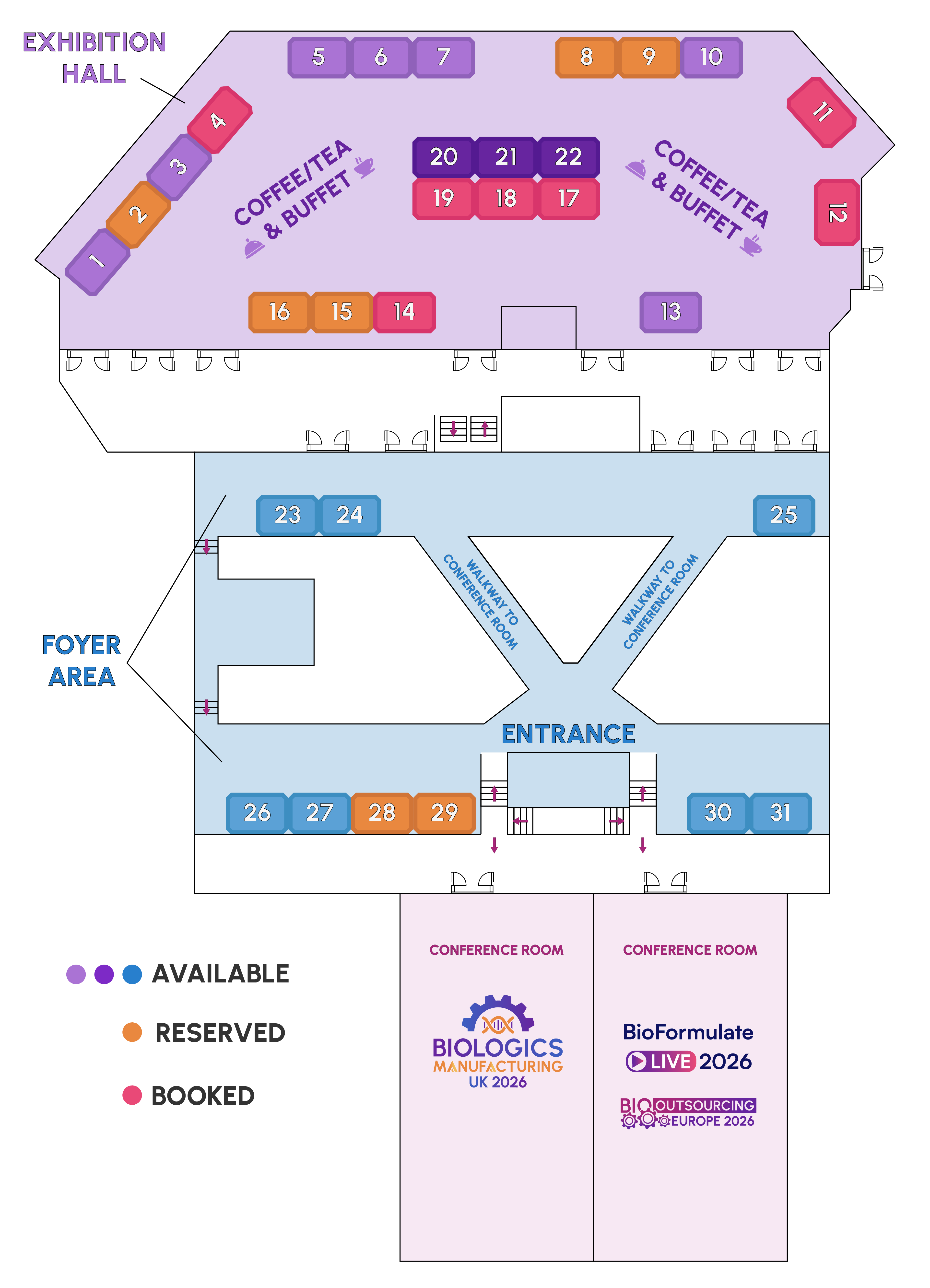Bird's-eye view of the venue floorplan